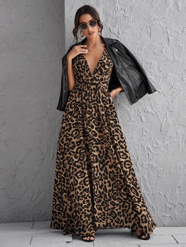 Vestido longo animal print - Imagem 2